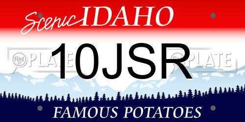 10JSR Idaho License Plate