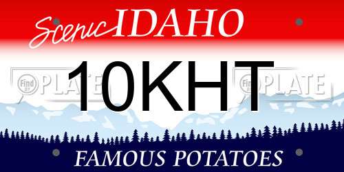 10KHT Idaho License Plate