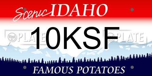 10KSF Idaho License Plate