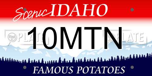 10MTN Idaho License Plate