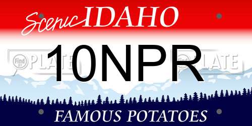 10NPR Idaho License Plate