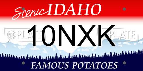 10NXK Idaho License Plate