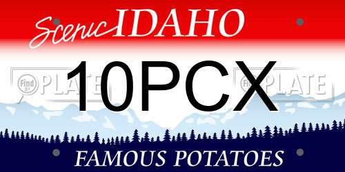 10PCX Idaho License Plate
