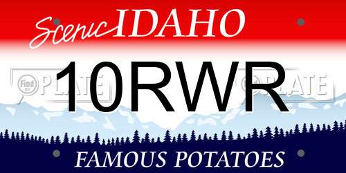 10RWR Idaho License Plate