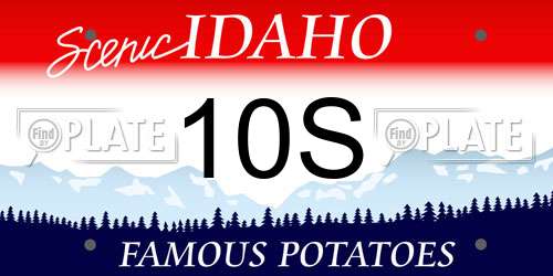 10S Idaho License Plate