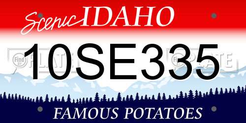 10SE335 Idaho License Plate