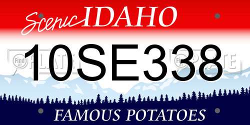 10SE338 Idaho License Plate