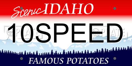 10SPEED Idaho License Plate