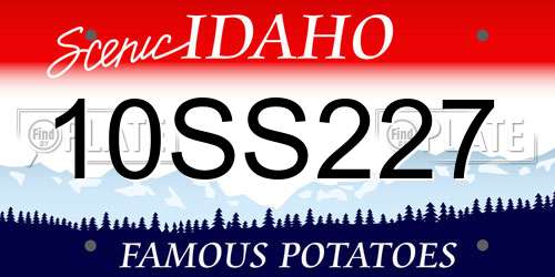 10SS227 Idaho License Plate