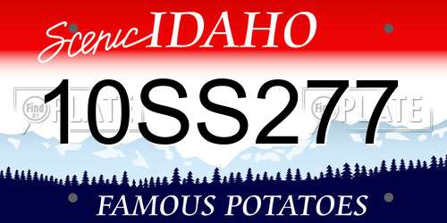 10SS277 Idaho License Plate