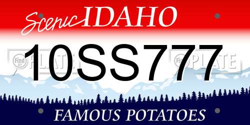 10SS777 Idaho License Plate