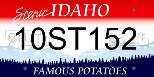 10ST152 Idaho License Plate