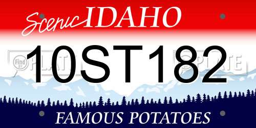 10ST182 Idaho License Plate