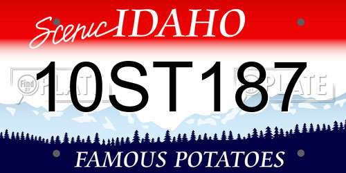 10ST187 Idaho License Plate