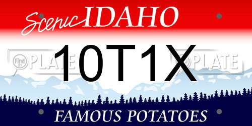 10T1X Idaho License Plate