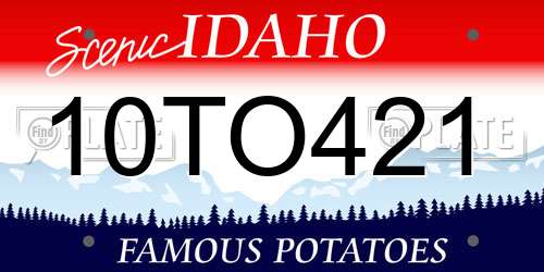 10TO421 Idaho License Plate
