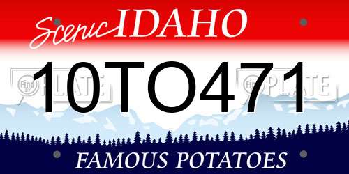 10TO471 Idaho License Plate
