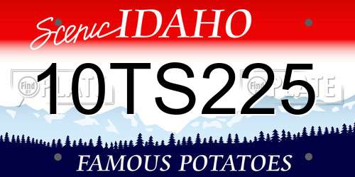 10TS225 Idaho License Plate