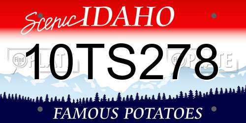 10TS278 Idaho License Plate
