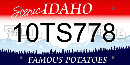 10TS778 Idaho License Plate