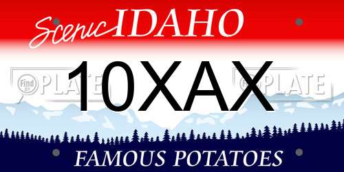 10XAX Idaho License Plate