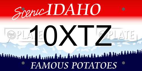 10XTZ Idaho License Plate
