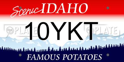 10YKT Idaho License Plate