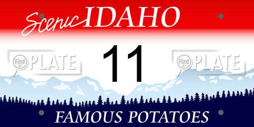 11 Idaho License Plate