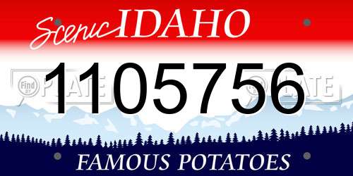 1105756 Idaho License Plate