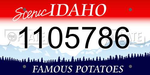 1105786 Idaho License Plate