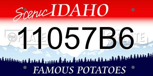 11057B6 Idaho License Plate