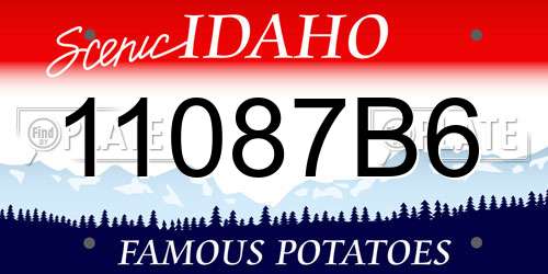 11087B6 Idaho License Plate