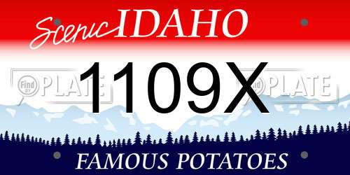 1109X Idaho License Plate