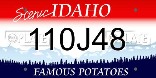 110J48 Idaho License Plate