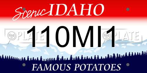 110MI1 Idaho License Plate