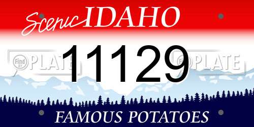 11129 Idaho License Plate
