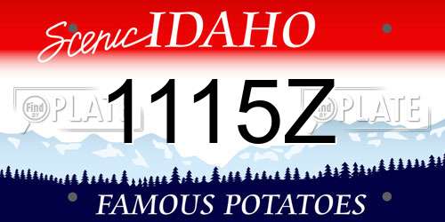 1115Z Idaho License Plate