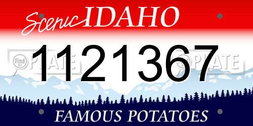 1121367 Idaho License Plate