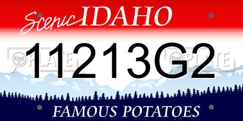 11213G2 Idaho License Plate