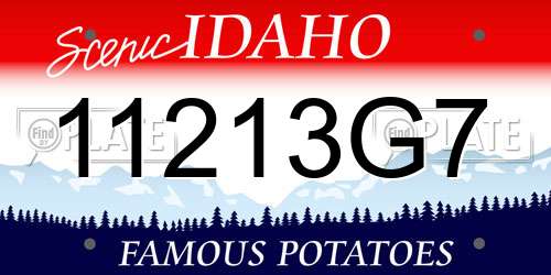 11213G7 Idaho License Plate