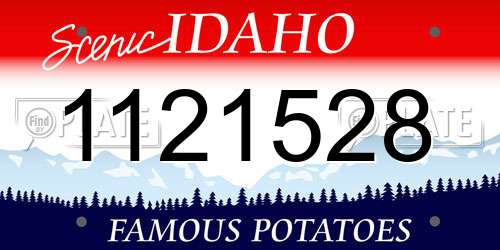 1121528 Idaho License Plate