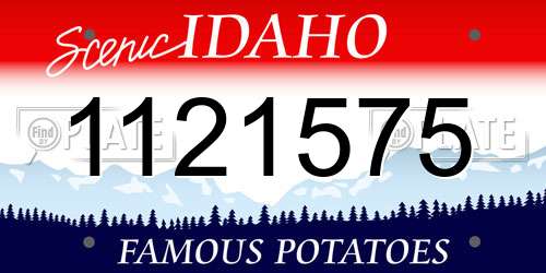 1121575 Idaho License Plate