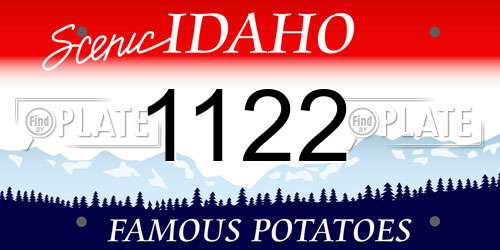 1122 Idaho License Plate