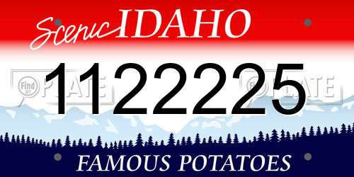 1122225 Idaho License Plate