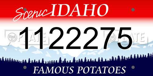 1122275 Idaho License Plate