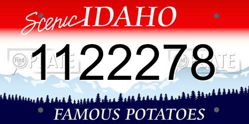 1122278 Idaho License Plate