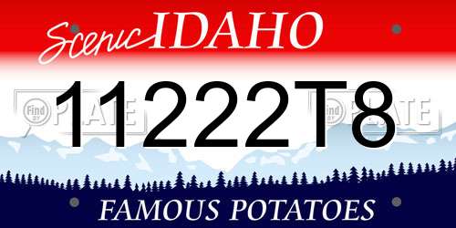 11222T8 Idaho License Plate