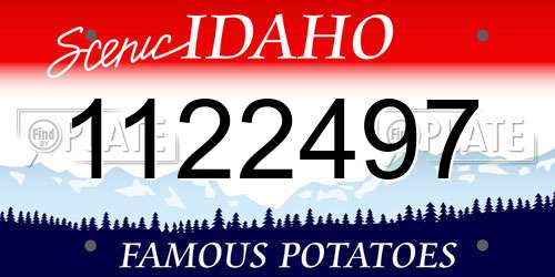 1122497 Idaho License Plate