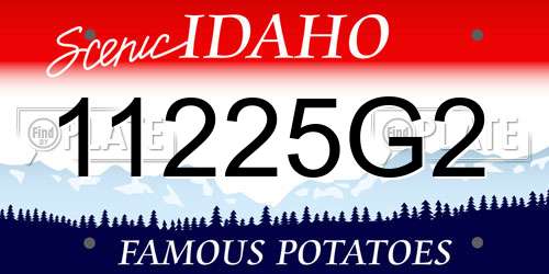 11225G2 Idaho License Plate