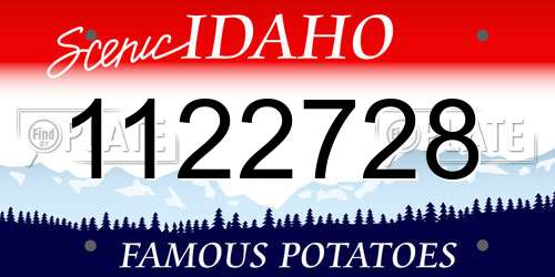 1122728 Idaho License Plate